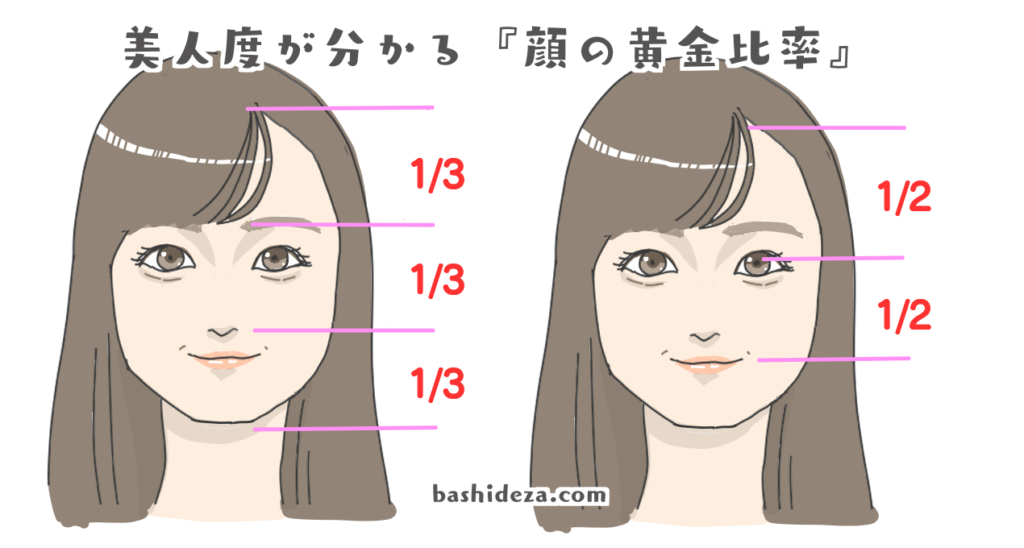 自分の顔ってブサイク イケてる 顔の黄金比率 で簡単に診断 ばしでざ