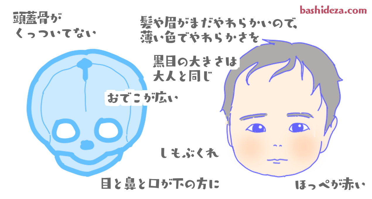 子どもと赤ちゃんの描き方